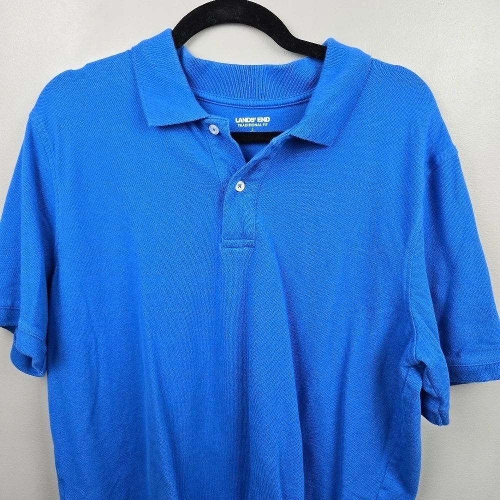 LANDS' END Polo Shirts Bundle Traditional Fit Yellow/Blue Mens Size‎ L 42-44